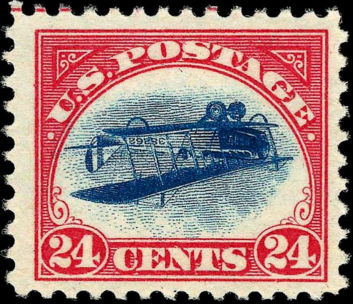 Inverted Jenny stamp - iconic example of stamp valuation