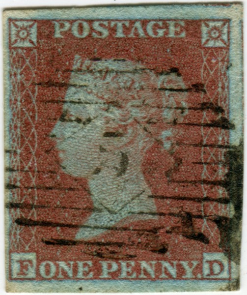 Penny Red 1841 - successor to the Penny Black, common but valuable in certain plate varieties